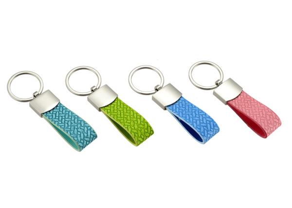 Buy cheap Weave Texture PU Leather Key Chains Customized Logo Multifunction Key Holder from wholesalers