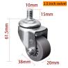 Buy cheap 30kg Mini Caster Wheels 1.5 Swivel Casters With Brake 2615S-53 from wholesalers