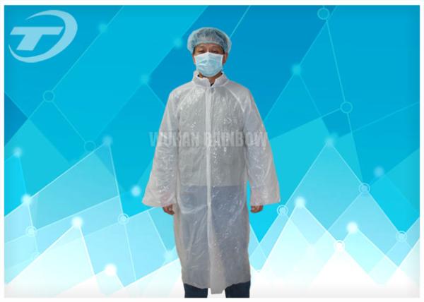 Buy cheap PE Disposable Visitor Coats By Polyethylene Fabric CE Certificated from wholesalers