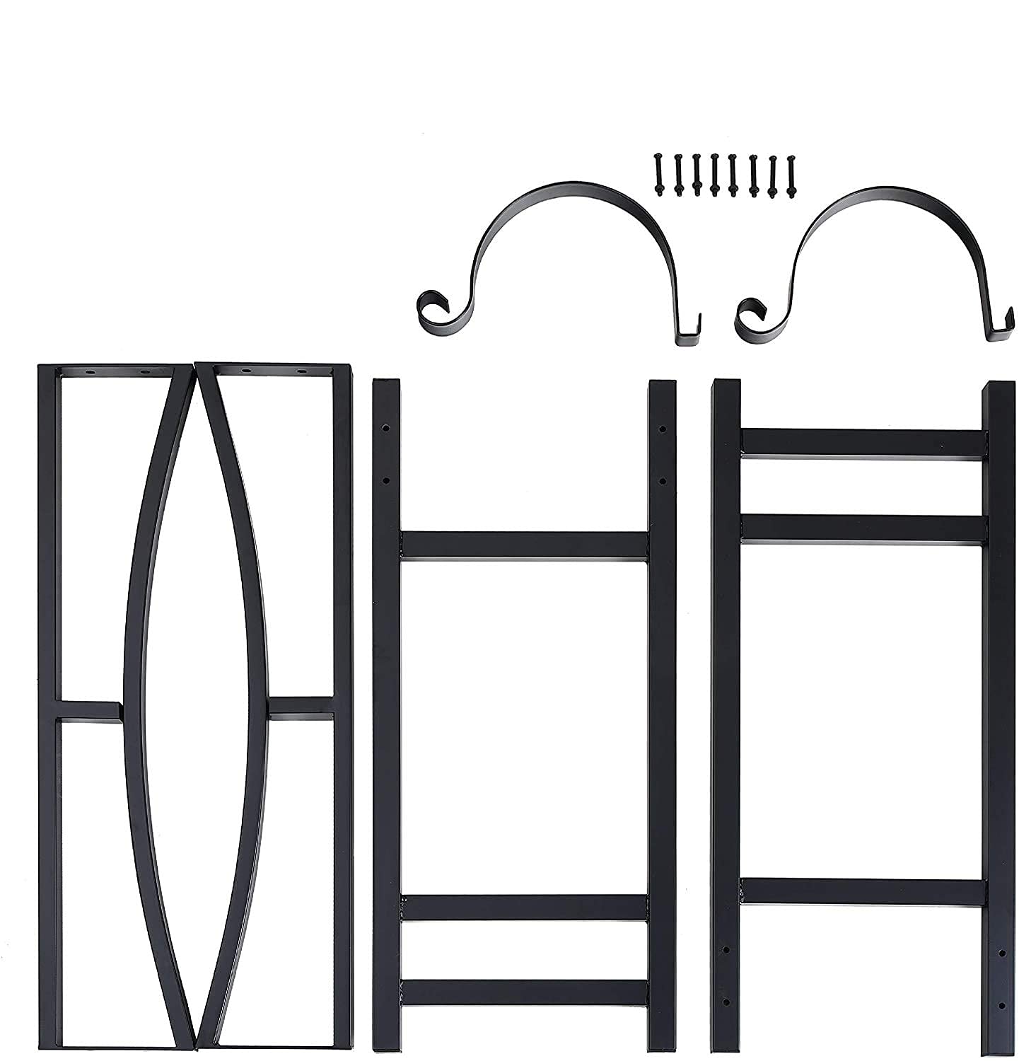 30inch Heavy Duty Firewood Rack Power Coated Steel Log Holder for Fireplace Decoration