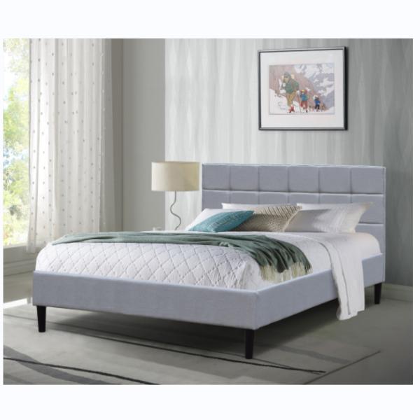 Buy cheap Twin / Full / Queen Upholstered Platform Bed Frame With Fabric Headboard Wooden Slat from wholesalers