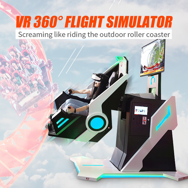 3D 9D VR Cinema Virtual Reality Roller Coaster 360 Rotating Vr Chair Flight Simulator Game Machine