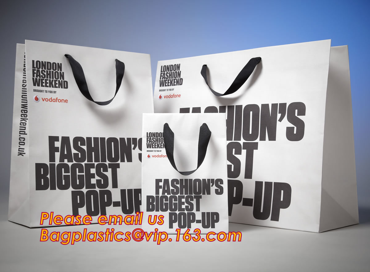 High-End Luxury Unprinted Cardboard Shopping Black Paper Carrier Bag with Rope Handle,Glossy cardboard luxury paper garm