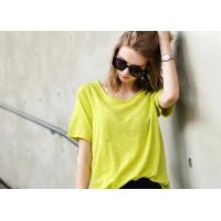 Buy cheap 100% Cotton Women's T - Shirts Loose Fashion Color Double Car Line Charm product