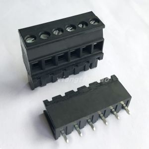 5.08mm Pitch Black Color Screw Terminal Blocks Plug Straight Pin Horizontal