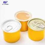 Food Grade Round Tin Canister D65*48.5mm Beef Can Customized