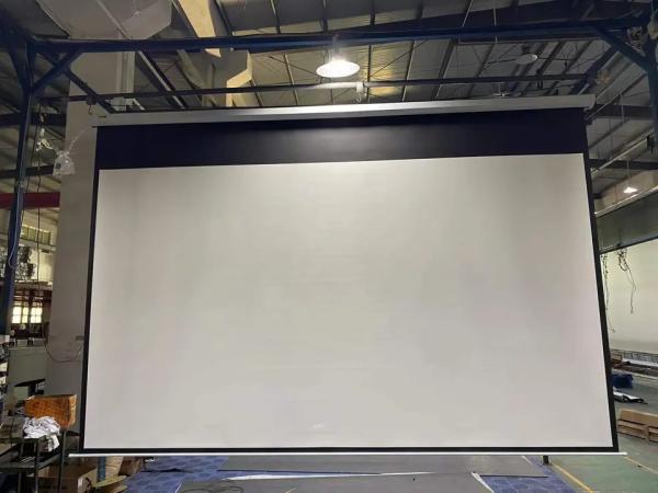 400 Inch Large Electric Projection Screen Motorized Tab Tensioned Screen For Big
