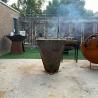 Buy cheap Modern Square corten steel BBQ Grill With Automatic Rotating Chicken Rack from wholesalers