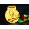 Buy cheap Cycle Racing Metal Custom Sports Medals And Ribbons 110 Gram For Championship from wholesalers