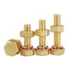 Buy cheap DIN 933 Hex Head Bolts Flat Hex Head Full Thread Copper Brass Bolts Copper Hexagon Screws from wholesalers