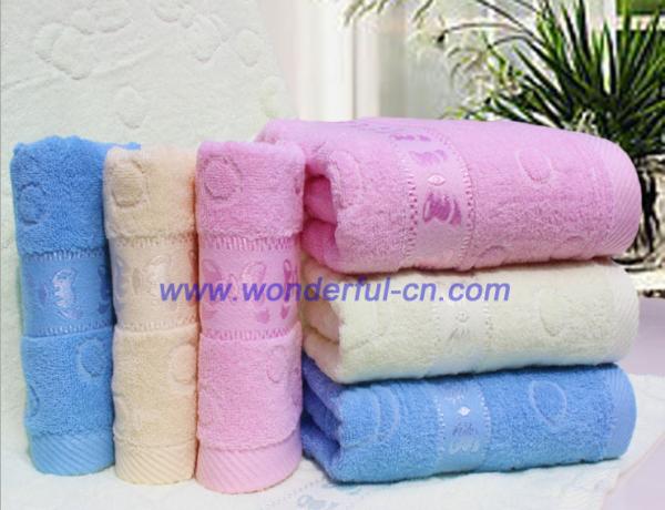 Buy cheap 3D Jacquard luxury decorative butterfly cotton bath towels from wholesalers