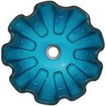 Round Tempered Glass Basin Bowl Green Bathroom 150mm Countertop Flower Shape