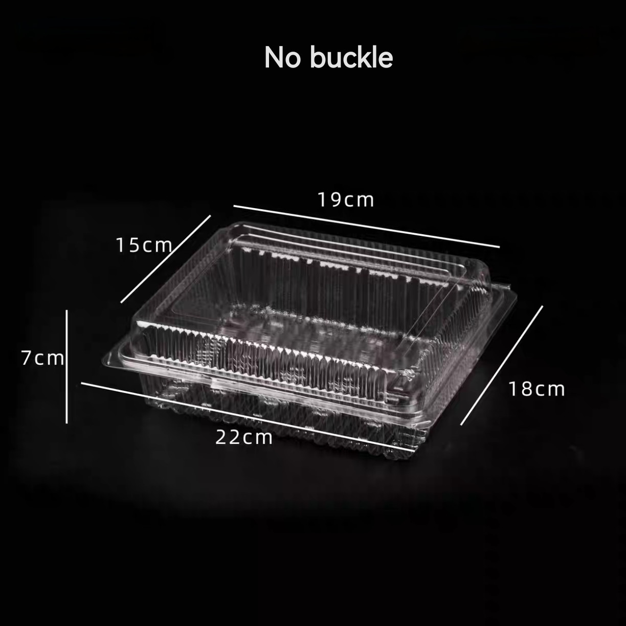 Disposable PET Plastic Transparent Clam Shell Hinge Vacuum Formed Cake Pastry Baking Takeout Clear Box Cover