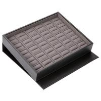 Buy cheap Velvet Jewelry Tray Organizer Holder , Storage Jewelry Carrying Case With Glass product