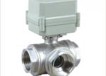Stainless Steel Sanitary Control Valves , Pneumatic Actuated Ball Valve Welded