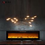 1480mm Glass Single Side View Led Wall Mounted Led Fireplace Wall Surface