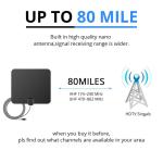 4K HD VHF UHF Freeview Support All TV - 13ft Coax Cable Balck Indoor HDTV