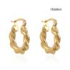 Buy cheap Exaggerated Oversize K Gold Wave Earrings Irregular Stainless Steel Hoop Earrings from wholesalers