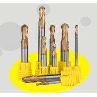 Buy cheap 58 Degree Carbide Ball Nose Milling Cutter 2 Flutes 50-150 Mm Length product