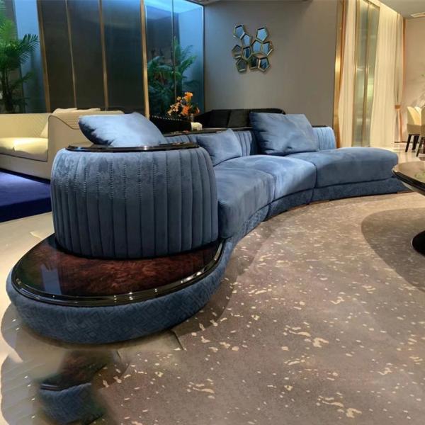Buy cheap Contemporary Modern Living Room Sofa High Ending Canap Velours Customized Material from wholesalers