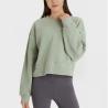 Buy cheap Black Pullover Workout Running Women Yoga Tops Cropped Hoodies from wholesalers