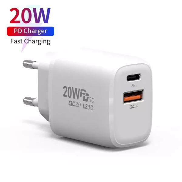 20W Fast Charging Power Socket A C Travel Charger for Mobile Phones/Laptops/Projectors