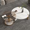 Buy cheap Modern Minimalism Glass Round Rock Coffee Table Combination OEM from wholesalers