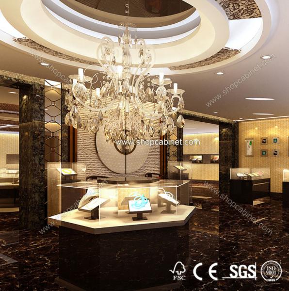 Buy cheap france china glass shelf jewelry showcase from wholesalers