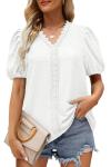 Female Tops and T-Shirt Custom Cotton Lace Shirt Short Sleeve Compression