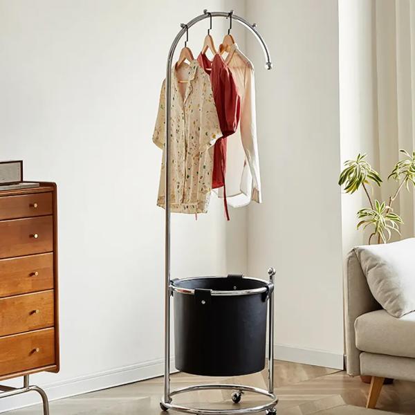 Buy cheap Modern Simple Floor Rack Stainless Steel / PU Leather Organiser from wholesalers
