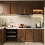 Antique Style Wood Grain Complete Solid Wood Kitchen Cabinet Sets Kitchen