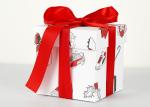 Buy cheap Cardboard Decorative Xmas Boxes / 4x4x4 White Gift Boxes With Ribbon Bow from wholesalers
