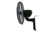 Black 4 Blade Small Wall Mount Fan 90°C Oscillating High Velocity Quiet