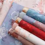 Korean Style Flower Bouquet Wrapping Paper with Vintage Rose Oil Painting