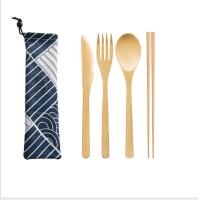 Buy cheap Kitchen Tableware Set Home Barbecue Bamboo Knives Forks And Spoons cutlery set product