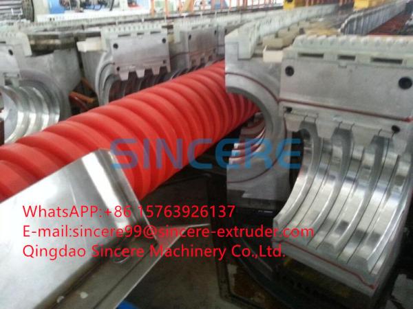 Buy cheap PE PVC Double Wall Corrugated Pipe Extrusion Line Extruder Forming Machine from wholesalers