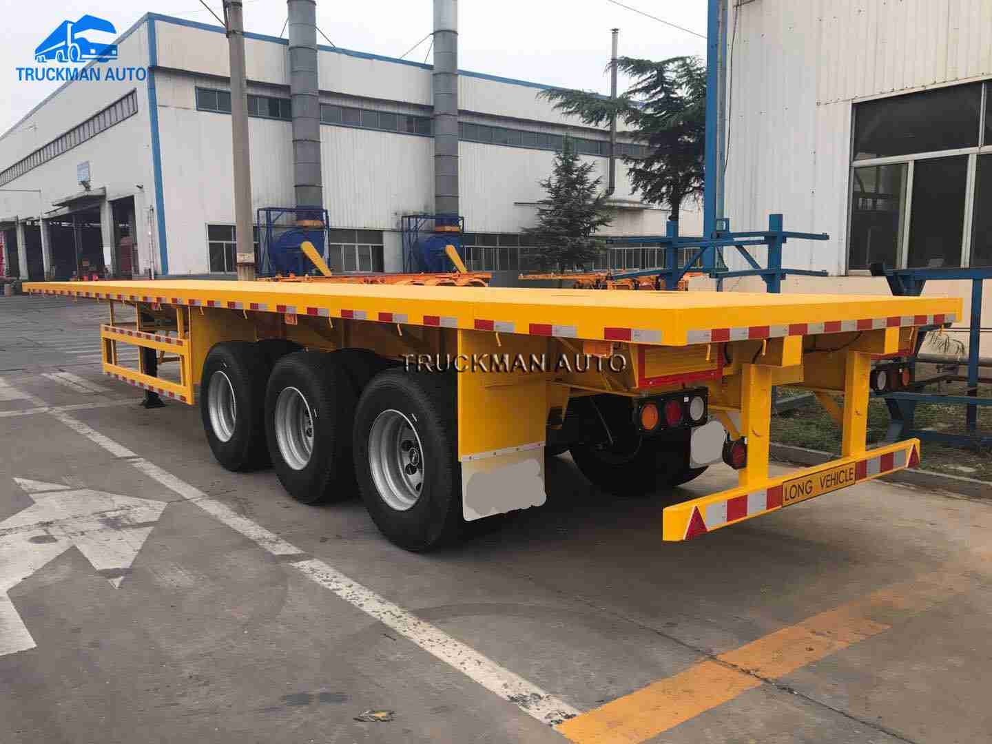1600mm Flat Bed Trailer For 20FT 40FT Container Transport