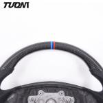 Black Round Carbon Fiber Bmw Sports Steering Wheel Plain Weave ODM