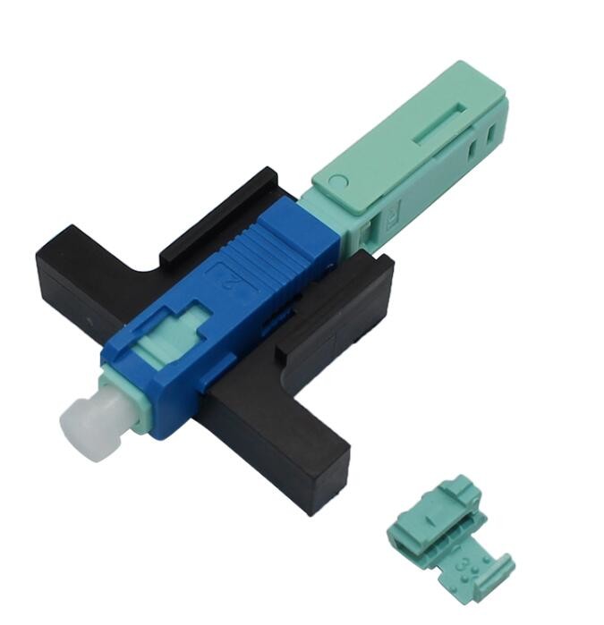 LAN Sc Quick Assembly Connector , Sc Single Mode Fiber Connectors Pre Embedded
