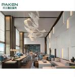 Modern Hotel Lobby Furniture Customized Size Sofa Set Wall Cabinets