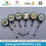 Promotional Retractable Pull Holder W/Customized Dome Logo Reel