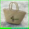 Buy cheap LUDA wholesale natural purse and handbags logo printed seagrass straw handbags from wholesalers