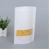 Buy cheap Custom Food Packaging Bag Standup White Kraft Paper Zipper Bag with Window for Food Wholesale from wholesalers