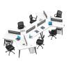 Buy cheap Modern Open Working Area Office Workstations with Customizable Desk and 2 / 4 / 6 Seats from wholesalers