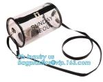 ZIP BARREL BAG, Cosmetic bag PVC in cylinder shape, Cylinder Round Folable See