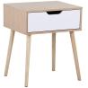 Buy cheap Contemporary Veneer Small Timber Bedside Table 12 inch nightstand from wholesalers