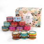 12 Pack Earth Day Scented Candles 2.5oz Soy Candle Kit