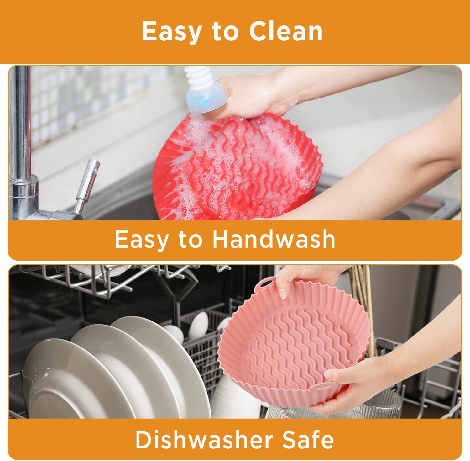 Heat Resistant Silicone Air Fryer Liner Reusable Round