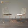 Buy cheap ODM Golden Metal Slat Ultra Modern Dining Chairs from wholesalers