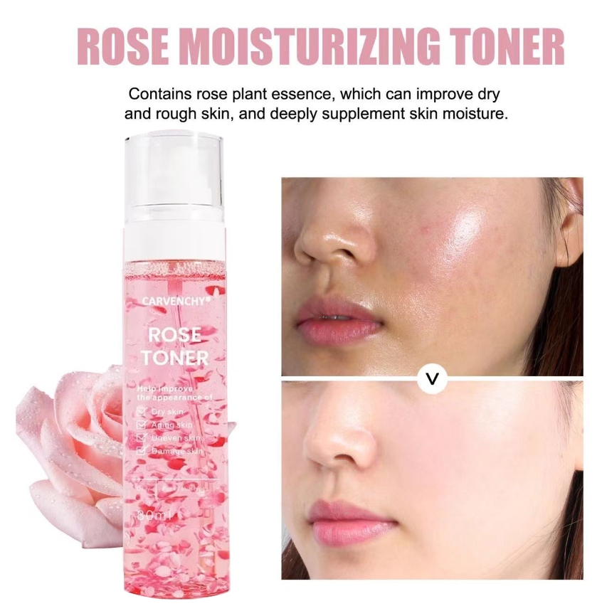 Private Label Korean Moisturizing Skin Care Skincare Natural Organic Pure Rose Water Facial Mist Face Toner Spray for Face